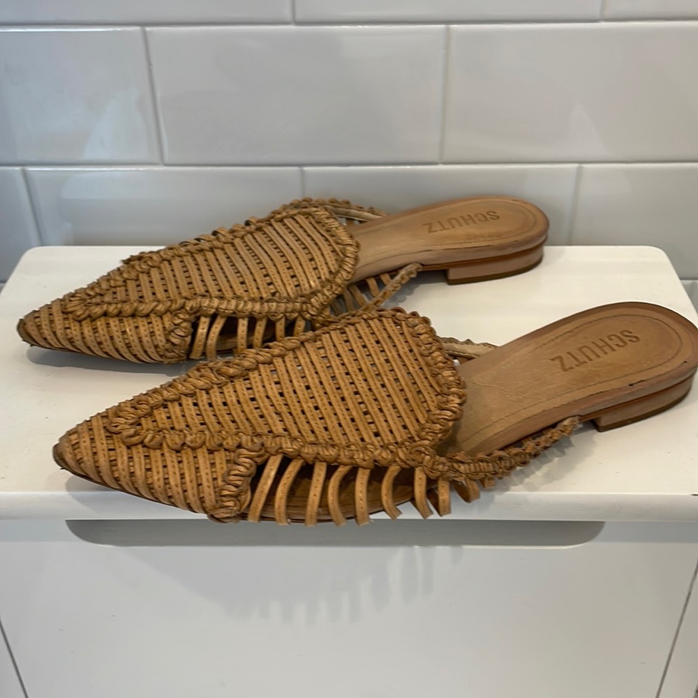 Schutz Woven Flat Mule